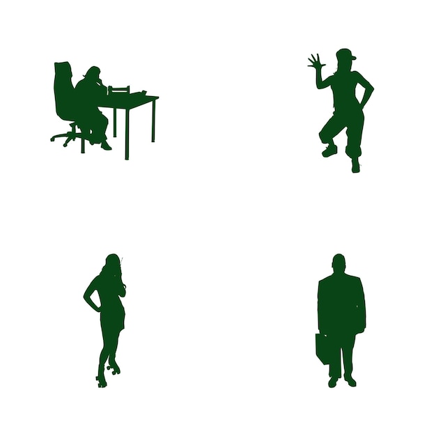 Men and Woman Vectors Icon Set