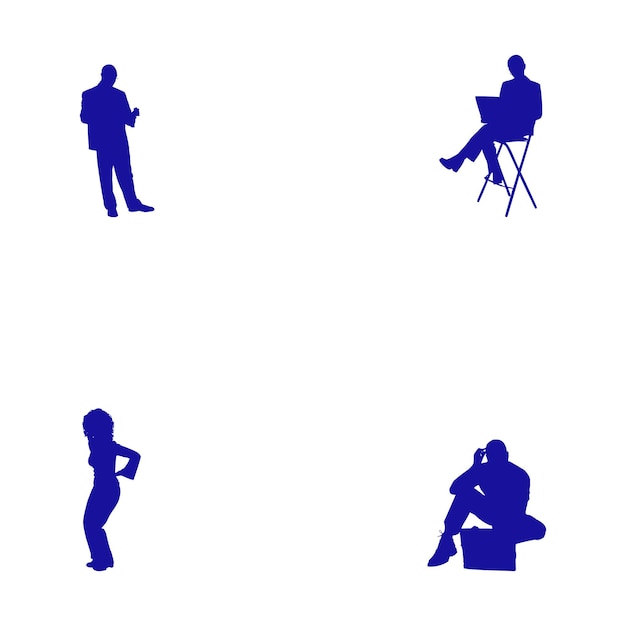 Men and Woman Vectors Icon Set