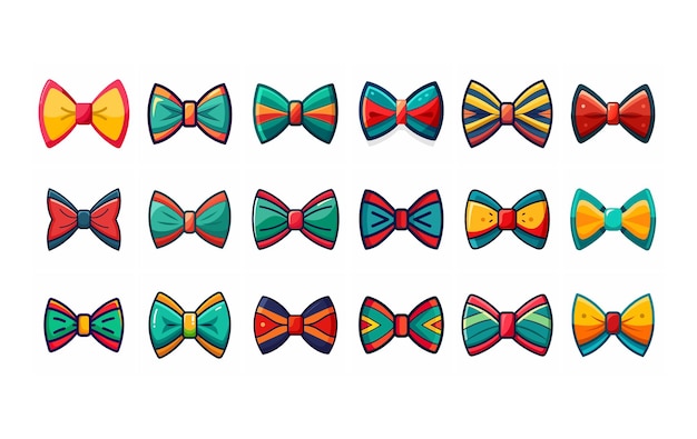 men women bow tie vect