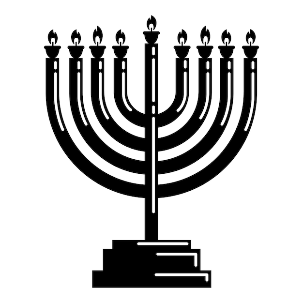 Menorah icon Simple illustration of menorah vector icon for web design isolated on white background