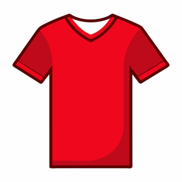 Vector mens red blank realistic tshirt template