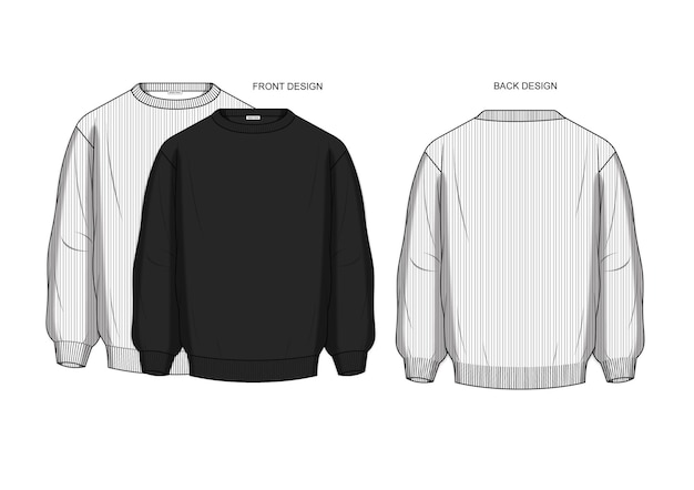 Vector mens relax fit sweater vector design