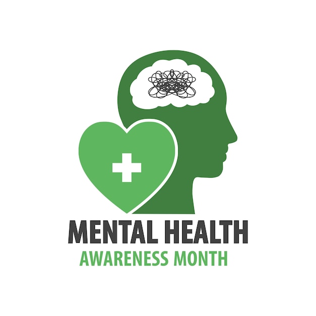 Mental Health Awareness Month Psychotherapy Psychology illustration