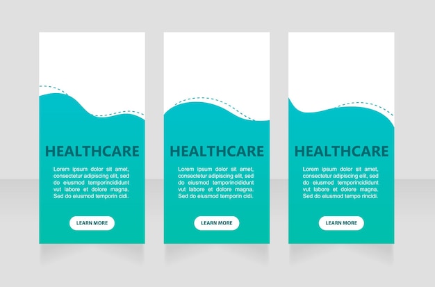 Mental health care web banner design template