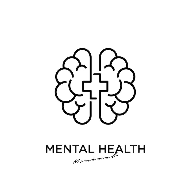 Mental health vector logo icon design