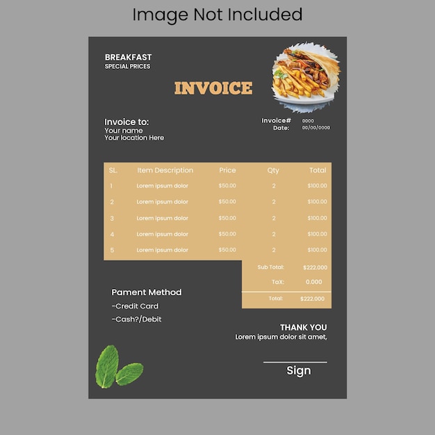 a menu for a fast food menu that says  photo of a pizza