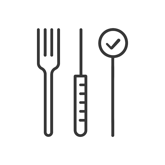 menu in minimalist line art icon logo symbol