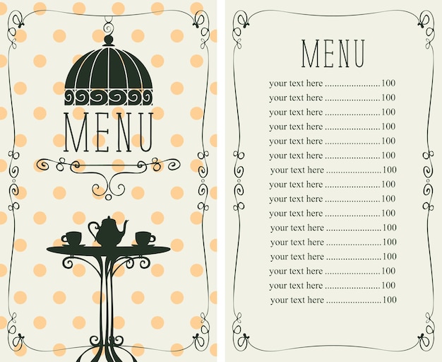 menu for restaurant with prices