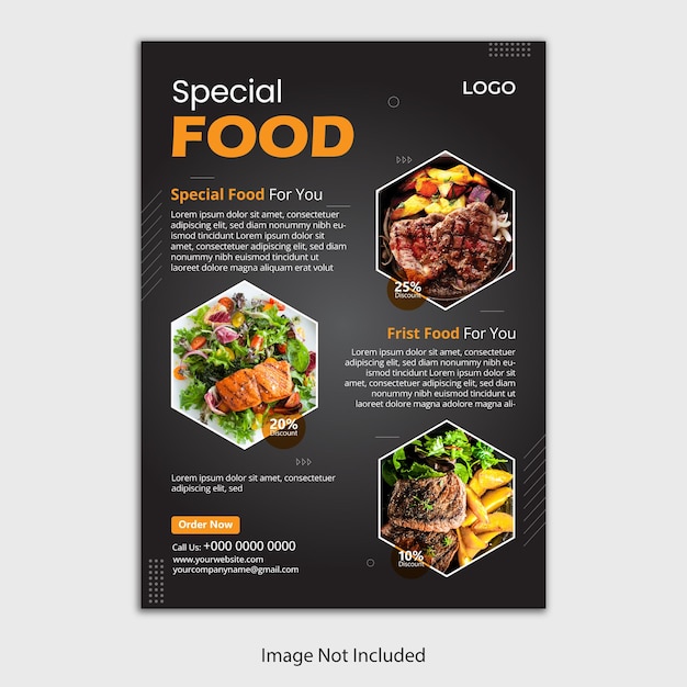 Vector a menu for special food for special meals