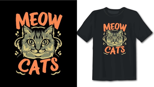 meow_cats_t_shirt_design