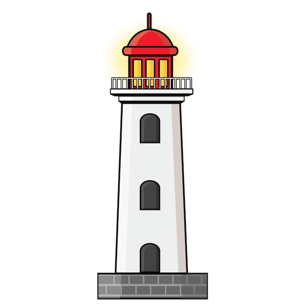 Mercusuar cartoon vector lighthouse cartoon vector