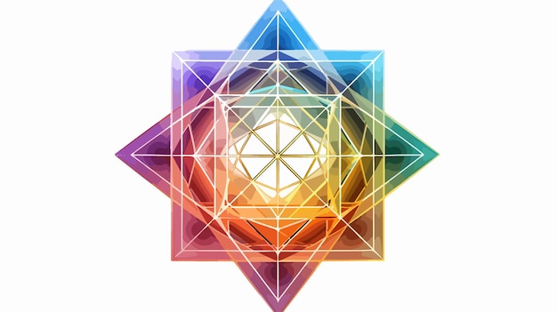 Merkaba Metatrons Cube Sacred Geometry Illustration