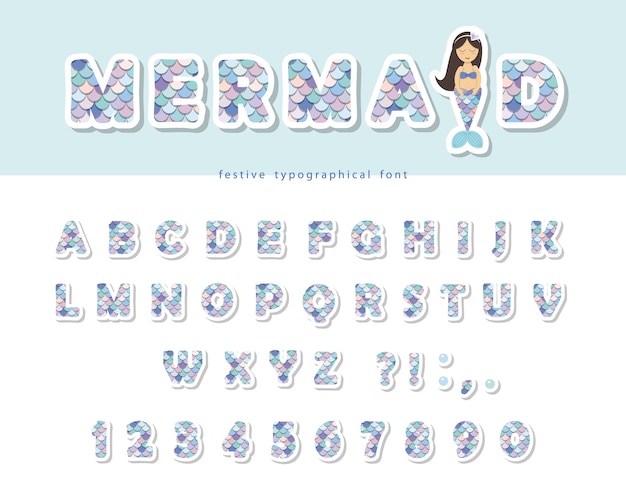 Mermaid scale font