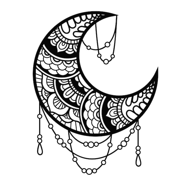 mermaid silhouette svg moon svg