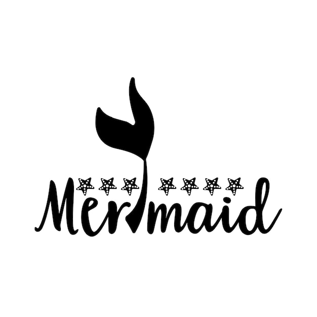 mermaid svg design cut files