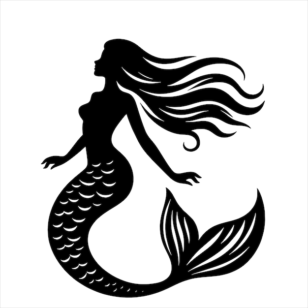 Vector mermaid svg little mermaid svg files for silhouette amp cricut