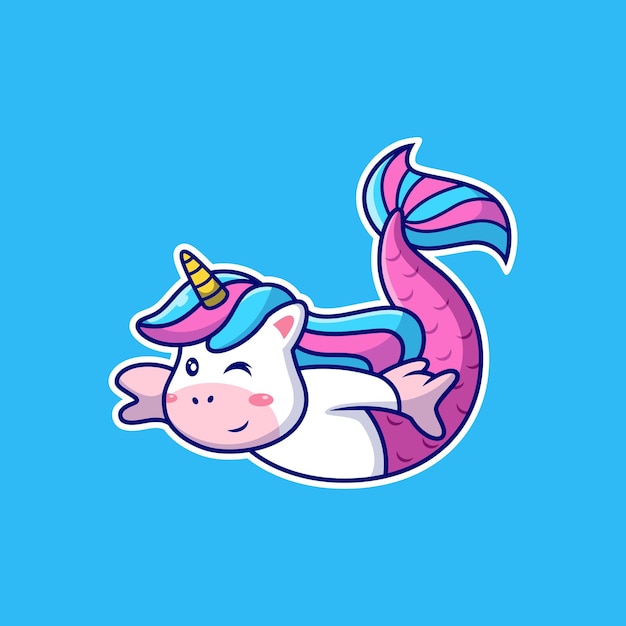 Mermaid Unicorn with Cute Pose