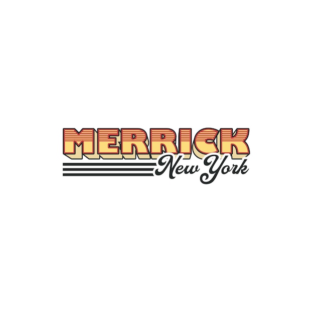 Merrick, New York City Names Vector Design