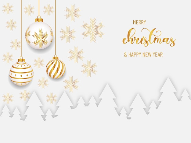 Merry christmas background with christmas element and new year background