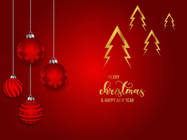 Merry christmas background with christmas element and new year background