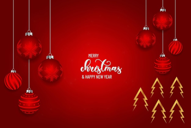 Merry christmas background with christmas element and new year background