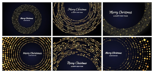 Merry Christmas backgrounds with gold glitter pattern