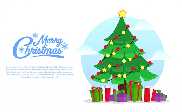 Merry Christmas banner template