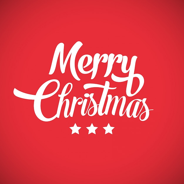 Merry Christmas Calligraphic Lettering Design