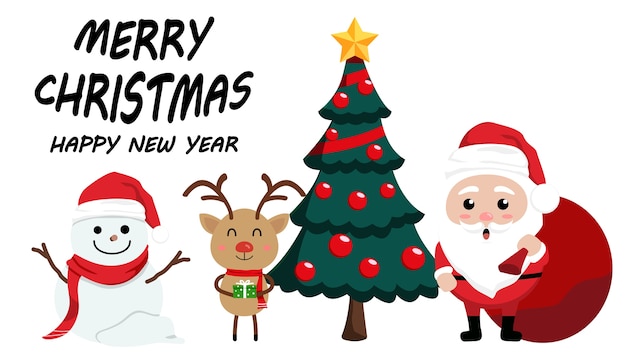 Merry Christmas Cartoon Cute