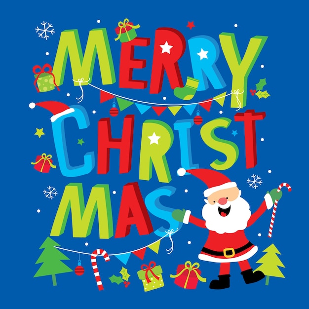 Merry Christmas Cartoon Vector