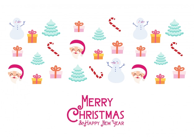 merry christmas celebration background vector