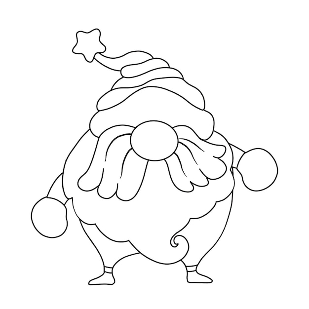 Merry Christmas Christmas Santa Claus isolated coloring page for kids