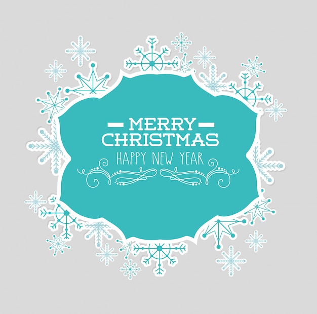 Merry christmas colorful card design