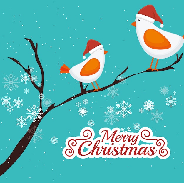 Vector merry christmas colorful card