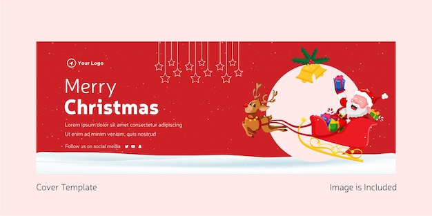 Merry Christmas cover page template design