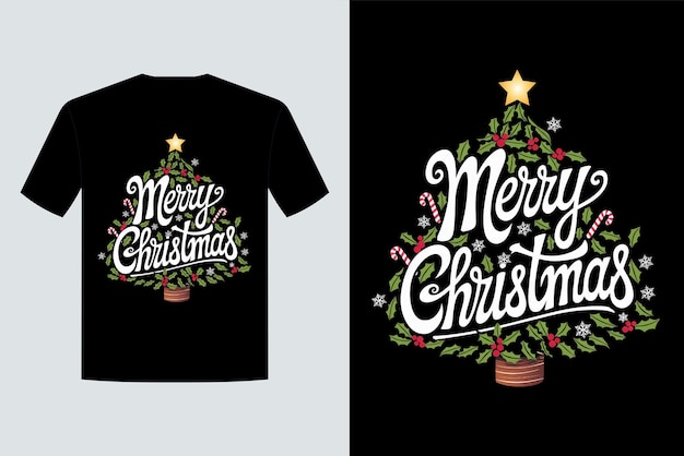 Vector merry christmas design for t shirt