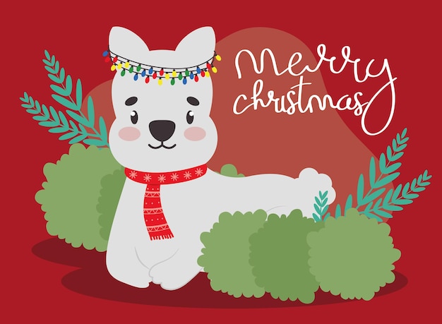 Merry christmas dog card