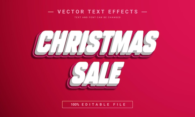 Merry Christmas editable 3d text effect