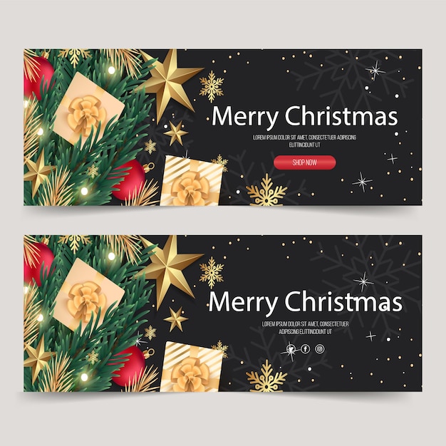 Merry Christmas Facebook Cover Design