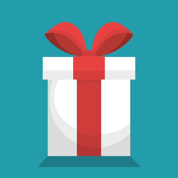 merry christmas gift isolated icon