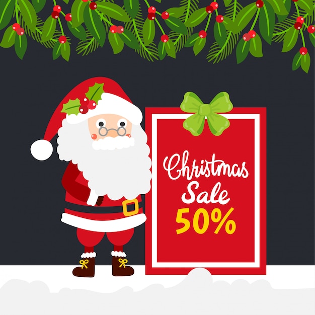 Merry Christmas Greeting Card, Christmas Sale.