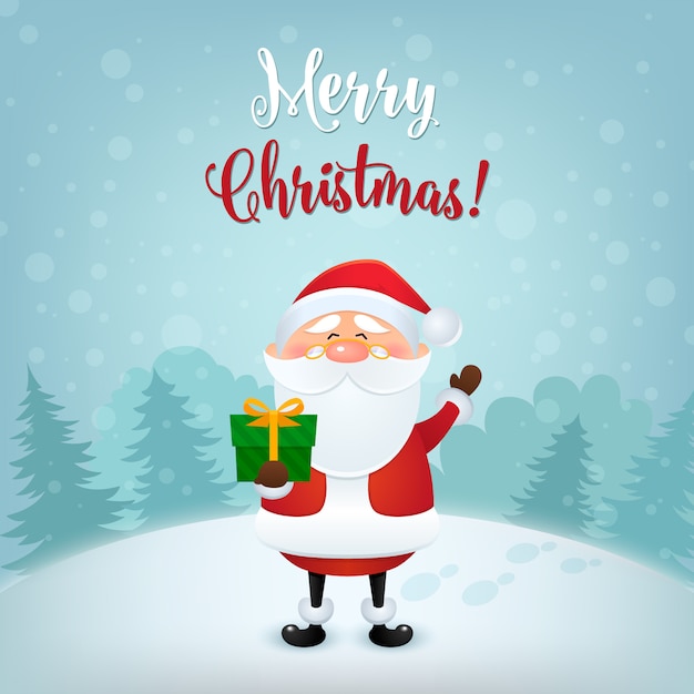 Merry Christmas greeting card illustration