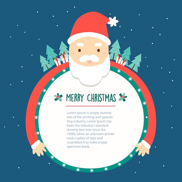 Merry Christmas greeting card template