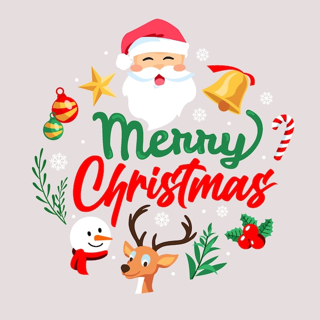 Merry Christmas greeting illustration