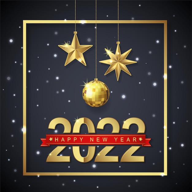 Merry christmas and happy new year 2022 banner