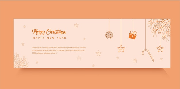 Merry Christmas and Happy New Year background vector design