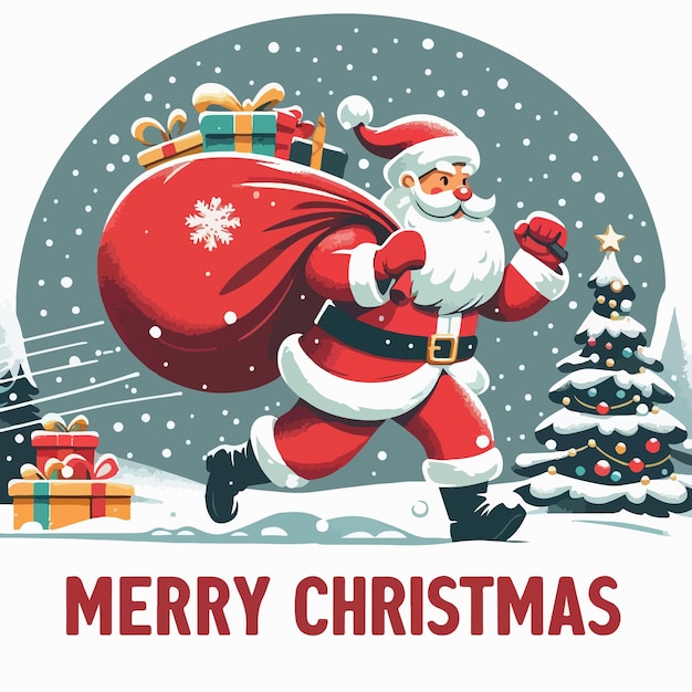 Vector merry christmas and happy new year background vector illustration