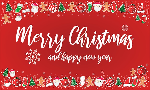 Merry christmas and happy new year background