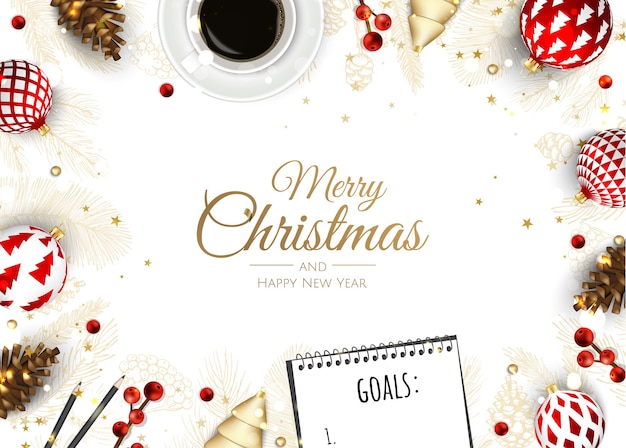 Merry Christmas and Happy New Year background