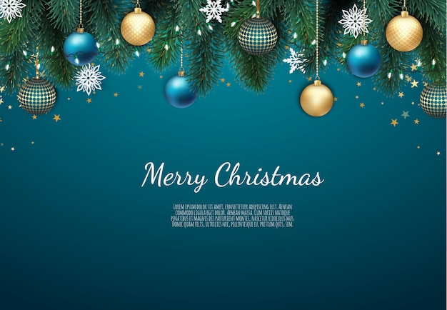  Merry Christmas and Happy New Year background 